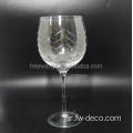 كأس الزجاج الزجاجي المخصص للجن مع شعار